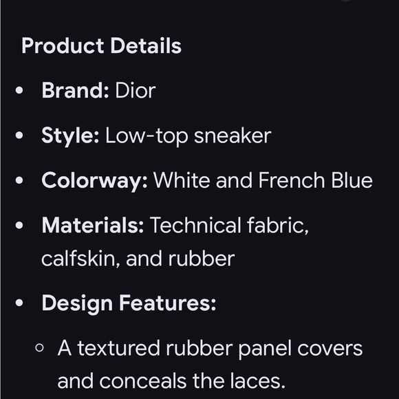 Dior Cream and French Blue Logo Sneakers size 36 - Picture 15 of 16